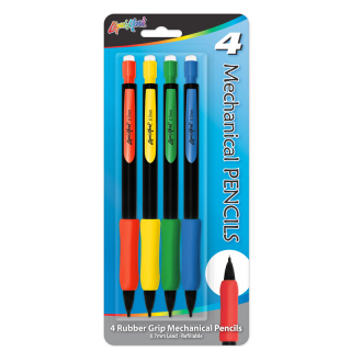 Mechanical Pencils with Rubber Grip - 4 Pack