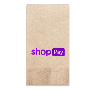 Foil Stamped 2-Ply Kraft Dinner Napkins - 1/8 Fold