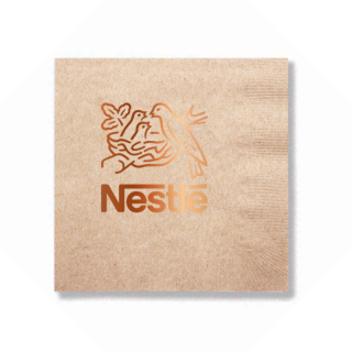 Foil Stamped 2-Ply Kraft Beverage Napkins