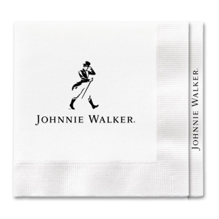 High Line 3-Ply White Beverage Promo Napkins