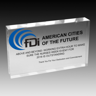 3x5x0.75 Inch Glass Rectangular Paperweights