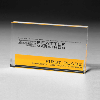 2.5x4x0.5 Inch Rectangular Acrylic Paperweights