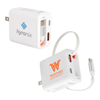 Zip ETL-Listed 20W PD Dual Port Wall Chargers with...