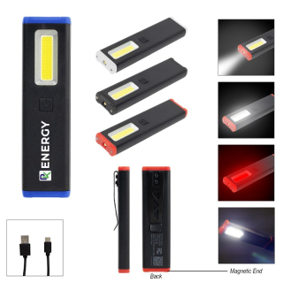 Rechargeable Slim Clip COB Flashlights