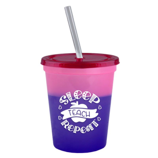 16 Oz Cups on the Go Color Changing Sport Sippers