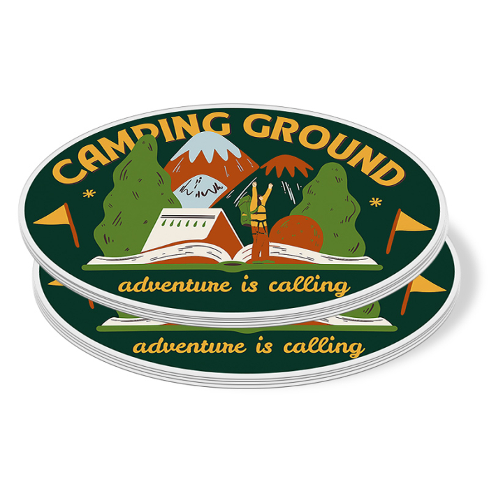 3x2 Inch Customized Oval Full Color Outdoor Removable Vinyl Stickers