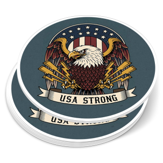 4 Inch Circle Full Color Outdoor Removable Vinyl Stickers