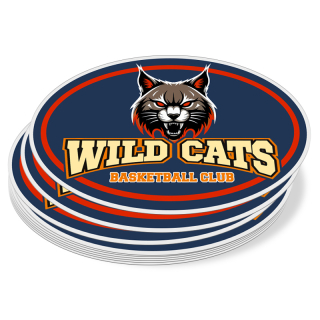 4x3 Inch Oval Full Color Indoor Permanent Paper Stickers