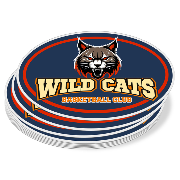 4x3 Inch Custom Oval Full Color Indoor Permanent Paper Stickers