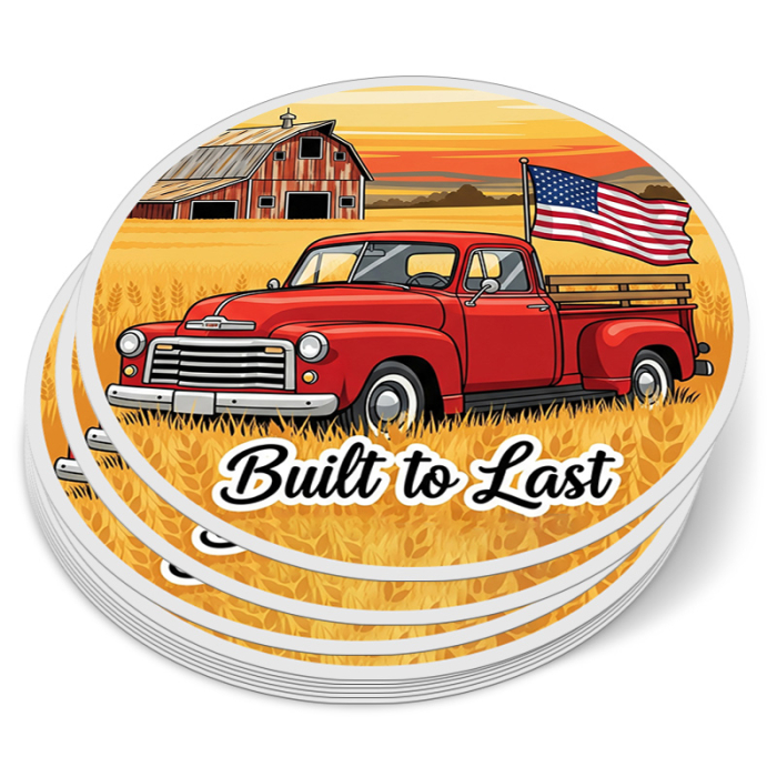 5 Inch Customized Circle Full Color Outdoor Removable Vinyl Stickers