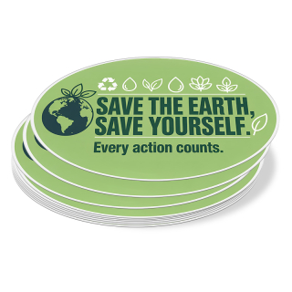 6.5x4.25 Inch Oval Full Color Outdoor Removable Vinyl...