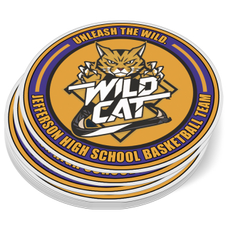 6 Inch Circle Full Color Indoor Permanent Paper Stickers