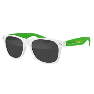 Two Tone Retro Vibes White Frame Sunglasses