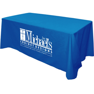 Flat 3-Sided 6 Foot Standard Poly Cotton Table Covers