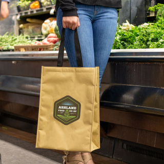 Kraft Insulated Hook and Loop Grocery Tote Bags