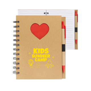 Paper Notebooks with Die Cut Heart Shape