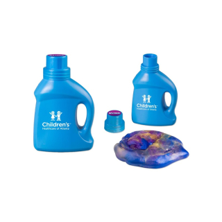 Multi Color Slime in Laundry Detergent Containers