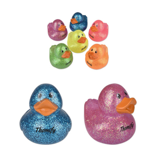 3.75 Inch Glitter Rubber Ducks