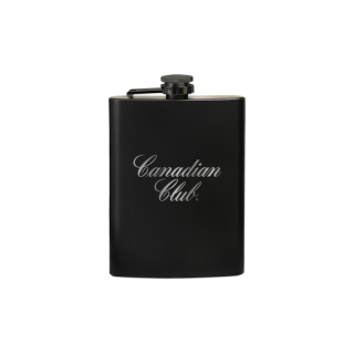 8 Oz Black Stainless Steel Hip Flasks