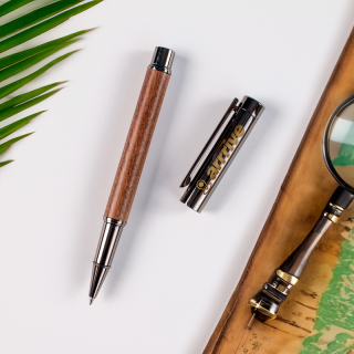 Luxwood Rollerball Pens with Pull Cap Mechanism
