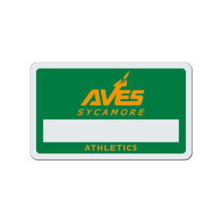 2 1/2 x 1 1/2 Inch Rectangle Plastic Badges