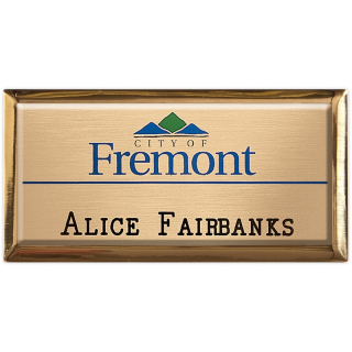 1-1/2x3 Inch New York Executive Metal Name Badges