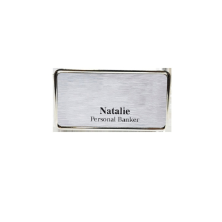 3x1-5/8 Inch Columbus Metal Express Name Badges