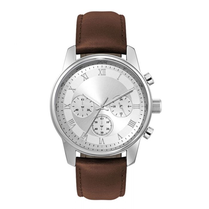 Promotional Silver Round Dial Chronograph Men's Watches