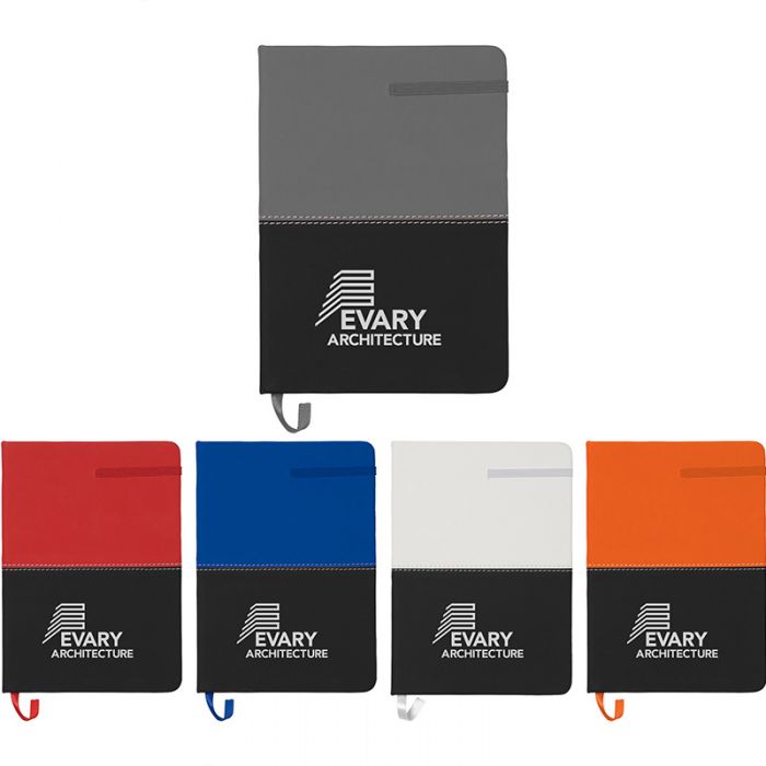 5 x 7 Inch Customized Color Block Notebooks