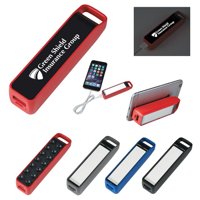 Custom Imprinted UL Listed 2200 mAh Powerbanks with Suction Cups