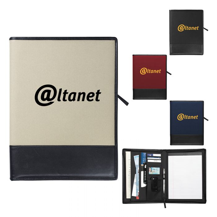 Custom Madison Zippered Closure Padfolios