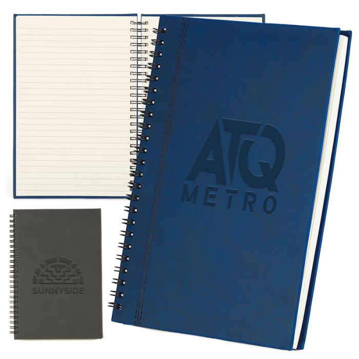 Personalized Bergamo Soft-touch Spiral Notebooks