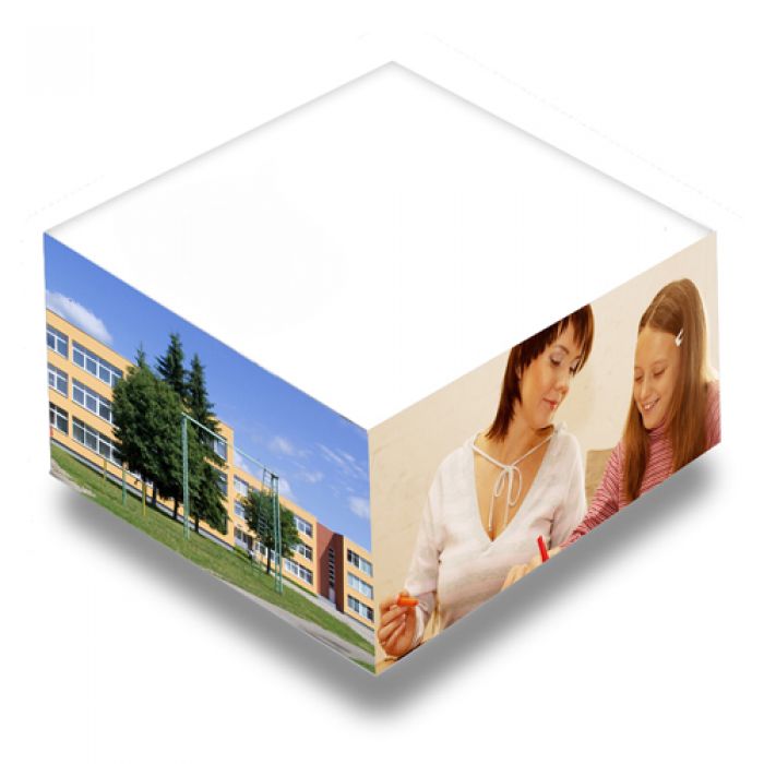 4 x 4 x 2 Inch Custom Imprinted Non Sticky Memo Cubes