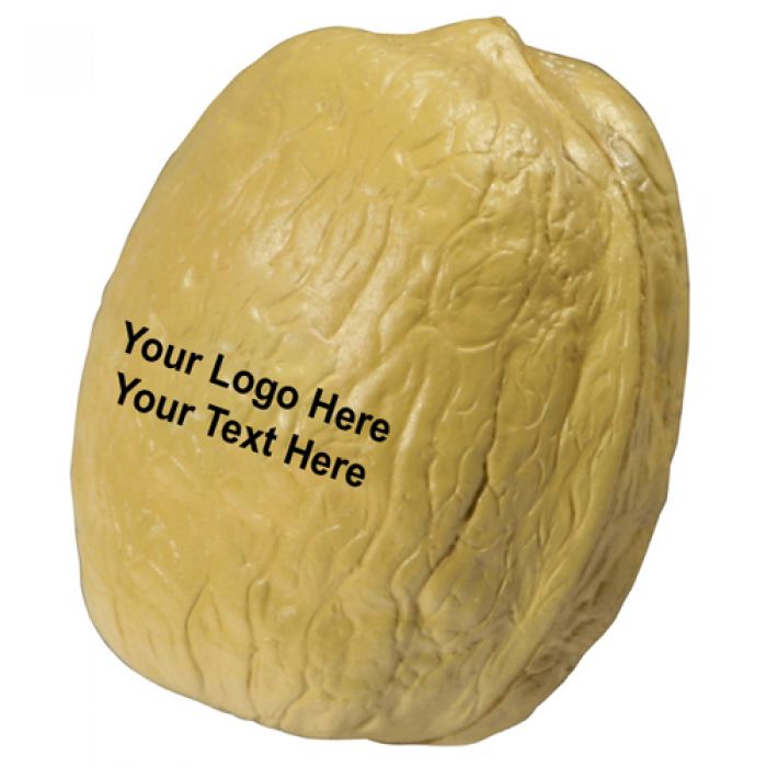 Logo Imprinted Walnut Shaped Stress Relievers