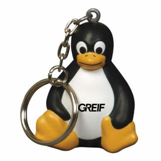 Sitting Penguin Shaped Stress Reliever Key Chains