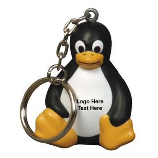 Sitting Penguin Shaped Stress Reliever Key Chains