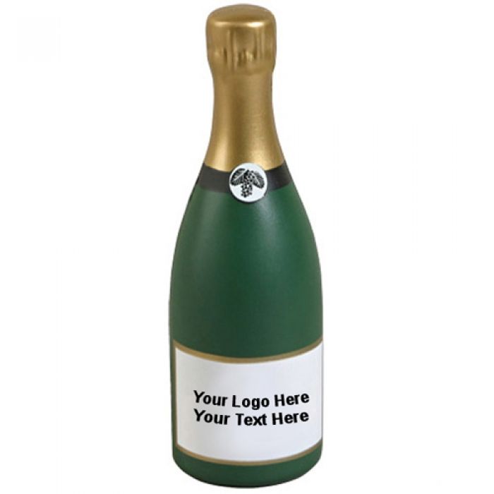 Promotional Champagne Bottle Shaped Stress Relievers