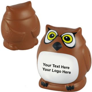 Logo Owl Shaped Stress Relievers