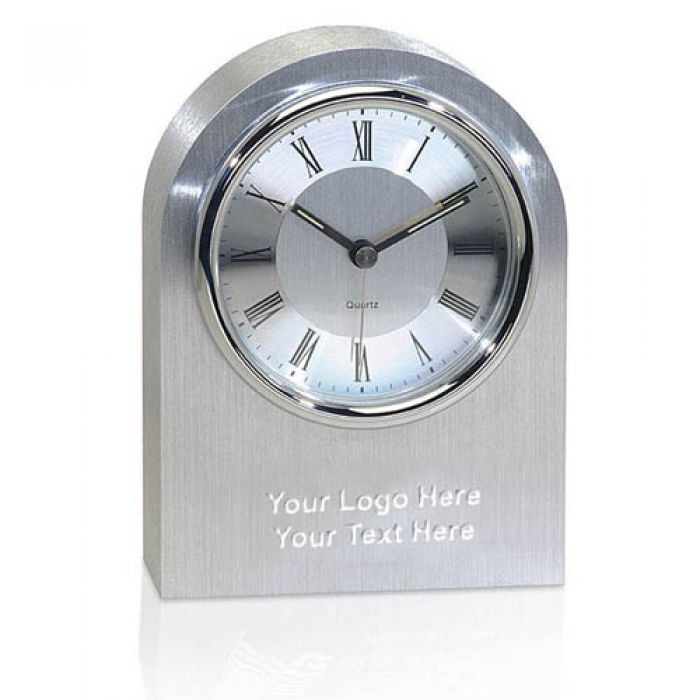 Personalized Jaffa Silver Arch Clocks