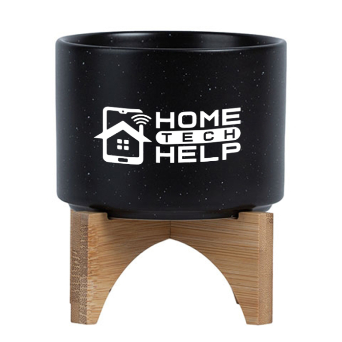 Custom Printed Saratoga Ceramic Flower Pots