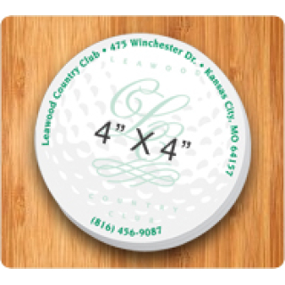 4 x 4 Golf Ball Shape Sticky Notes Full Color