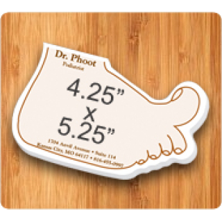 4.25 x 5.25 Foot Shape Sticky Notes Full Color