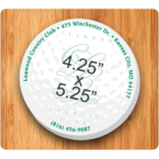 4.25 x 5.25 Golf Ball Shape Sticky Notes Full Color
