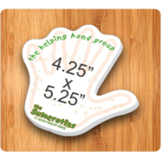 4.25 x 5.25 Hand Shape Die Cut Sticky Notes Full Color