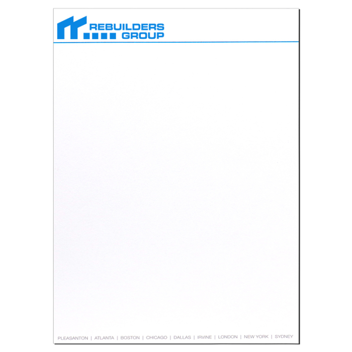 Personalized 8x11 Inch Memo Notepads - 25 Sheets