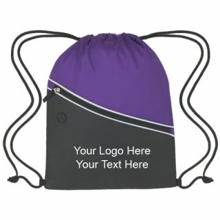Two-Tone Polyester Sports Pack Drawstring Bags