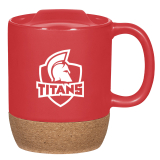 Custom Imprinted 14 Oz Cork Base Ceramic Mugs