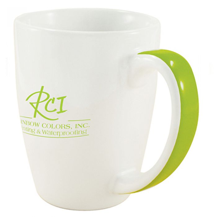 Promotional 12 Oz Java Stripe Ceramic Mugs