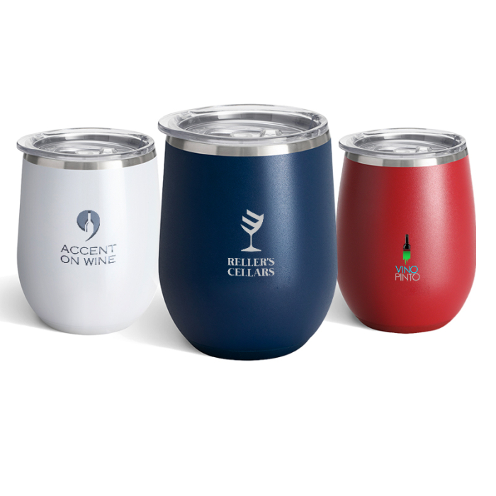 Personalized 14 Oz Swig Life™ Stainless Steel Stemless Wine Tumblers
