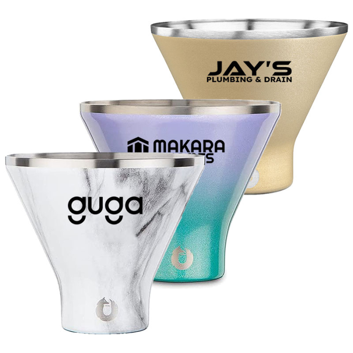 Snowfox® Customized 8 Oz Marble Martini Glasses